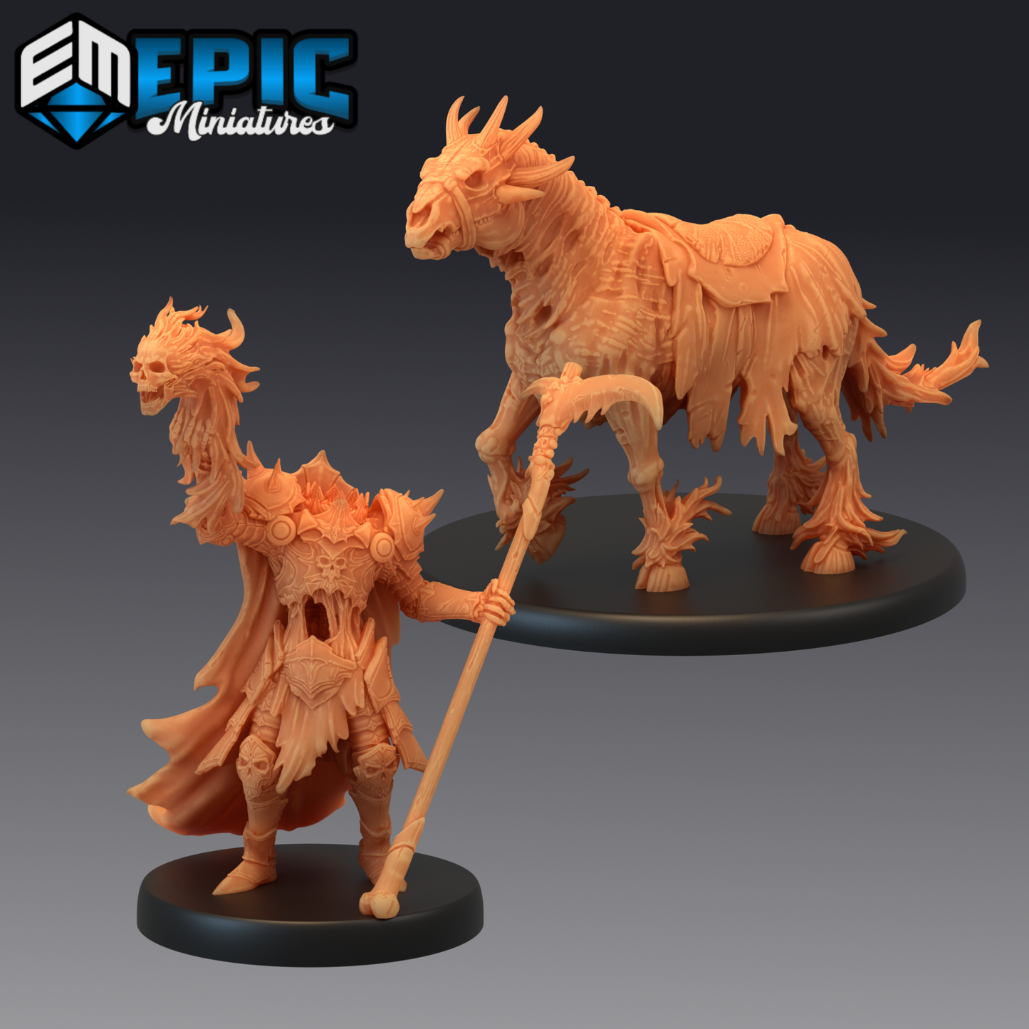 Headless Rider w/ Scythe & Mount