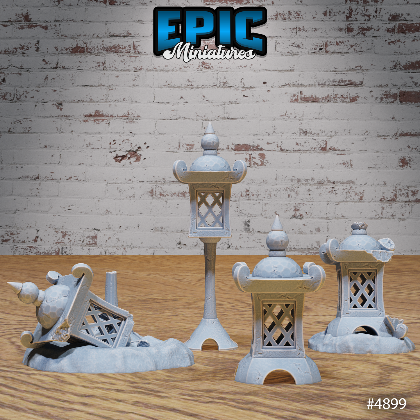 Eastern Temple Stone Lamps 1 Pack