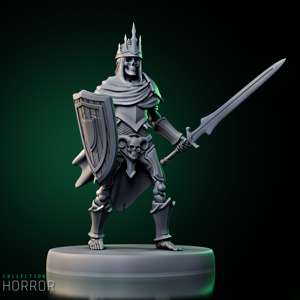 Skeleton Army Commander Swordsman w/ Shield