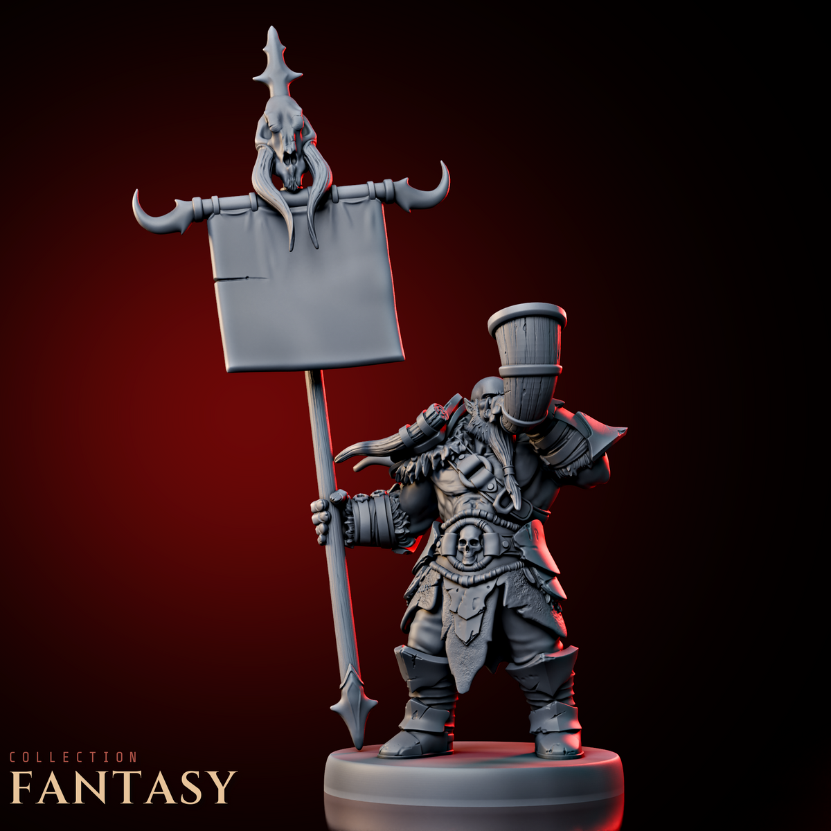 Orc Bannerman w/ Warhorn