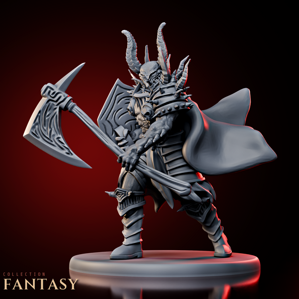 Devil Warlord w/ Axe & Shield