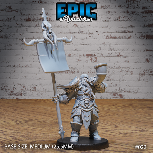 Orc Bannerman w/ Warhorn