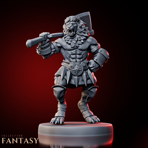 Catfolk Lion Axeman