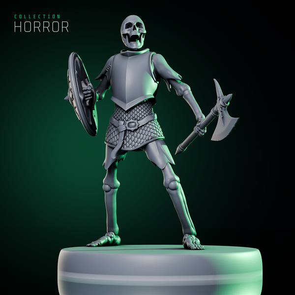 Skeleton Army Axeman w/ Shield