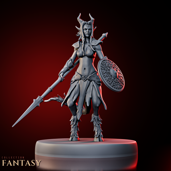 Tiefling Spearwoman