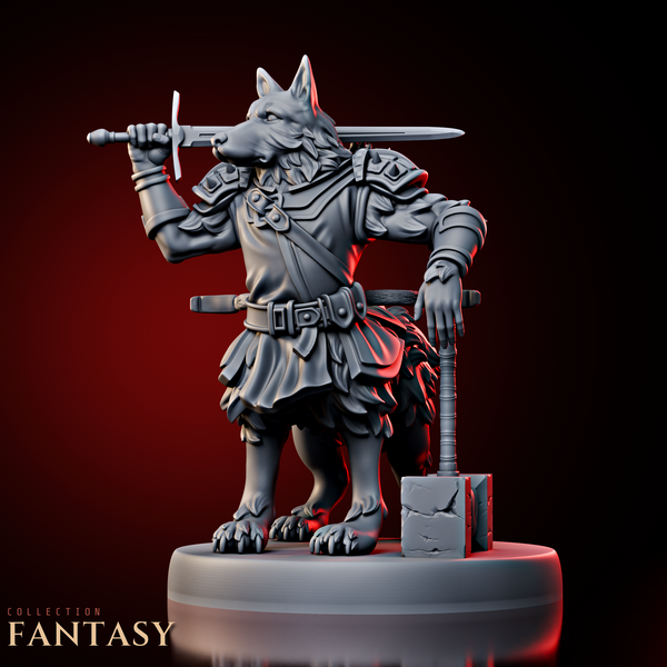 Dog Centaur w/ Sword & Hammer 1