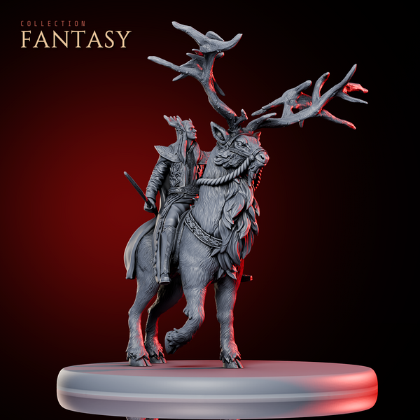High Elf King w/ Deer Mount