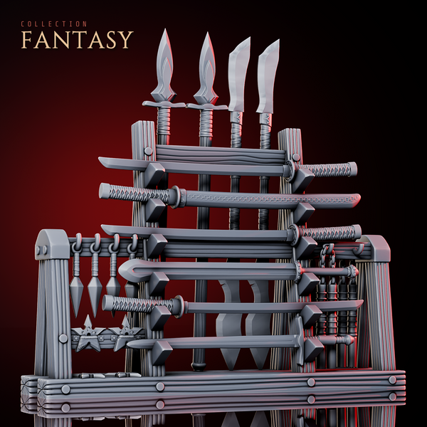 Eastern Temple Weapon Rack