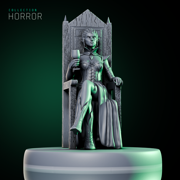 Royal Vampire Lady on Throne