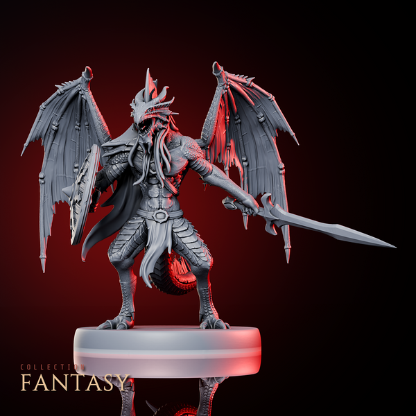 Winged Dragonborn Swordsman