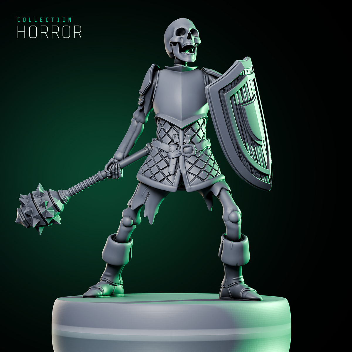 Skeleton Army w/ Mace & Shield