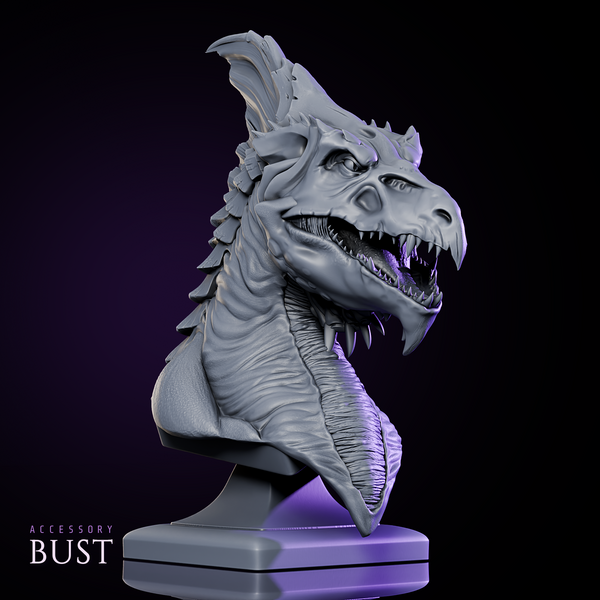 White Dragon Bust
