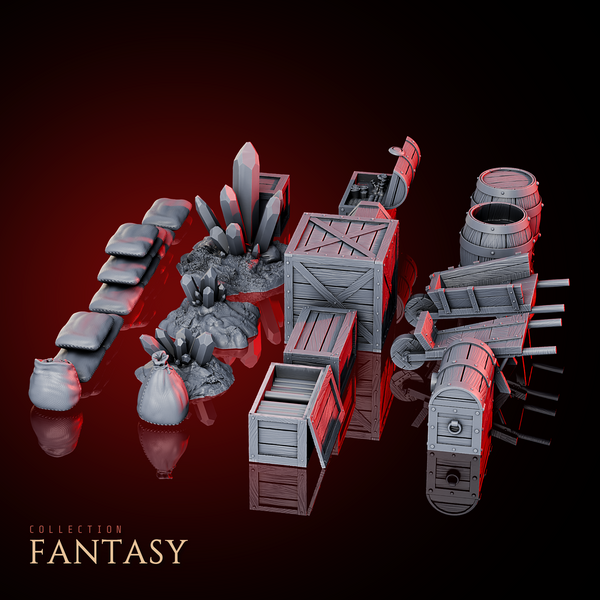 Dwarf Mine Crates & Escavating Material Pack