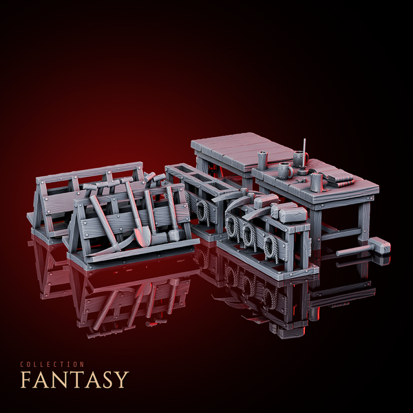 Dwarf Mine Tables, Chairs & Tools Pack