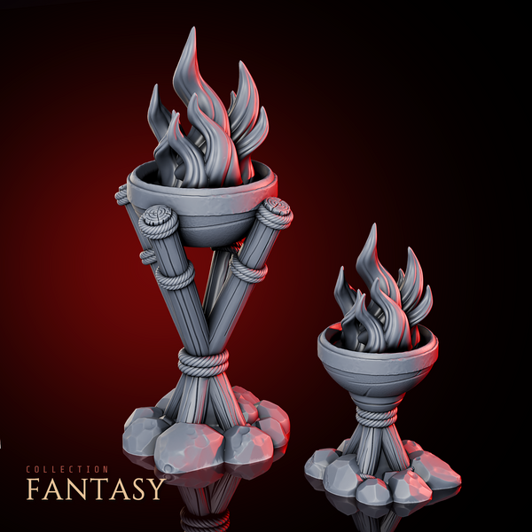 Fantasy Camp Standing Torches Pack