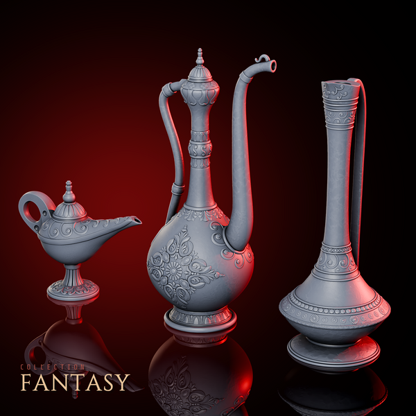 Oriental Water Jugs & Lamp Pack
