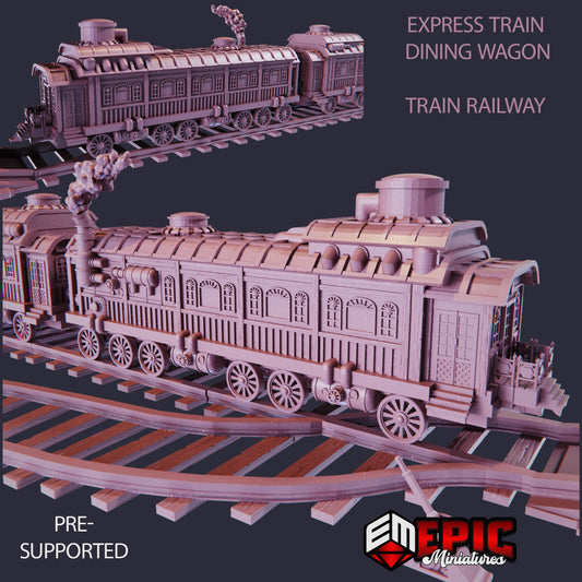 Express Train Dining Wagon & Railway