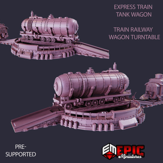 Express Train Tank Wagon & Railway