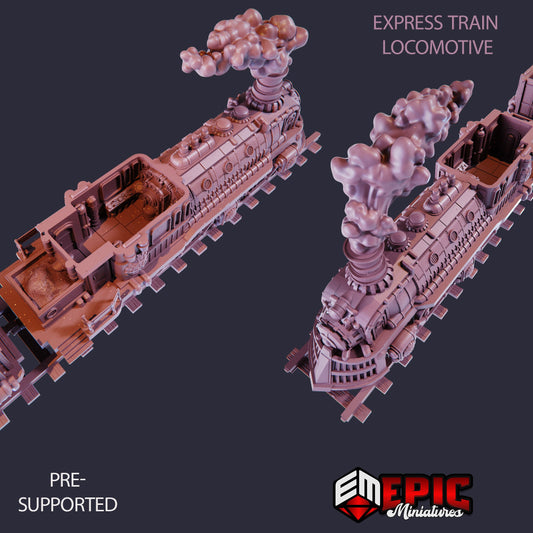 Express Train Locomotive & Railway