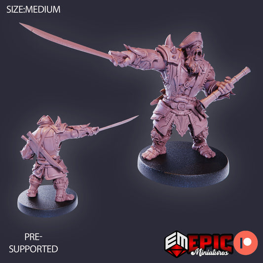 Orc Pirate Captain Swordsman