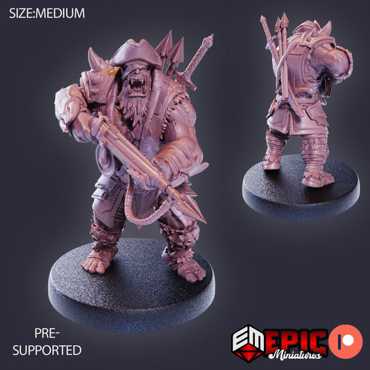 Orc Pirate Captain w/ Harpoon