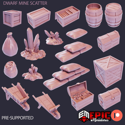 Dwarf Mine Crates & Excavating Material Pack