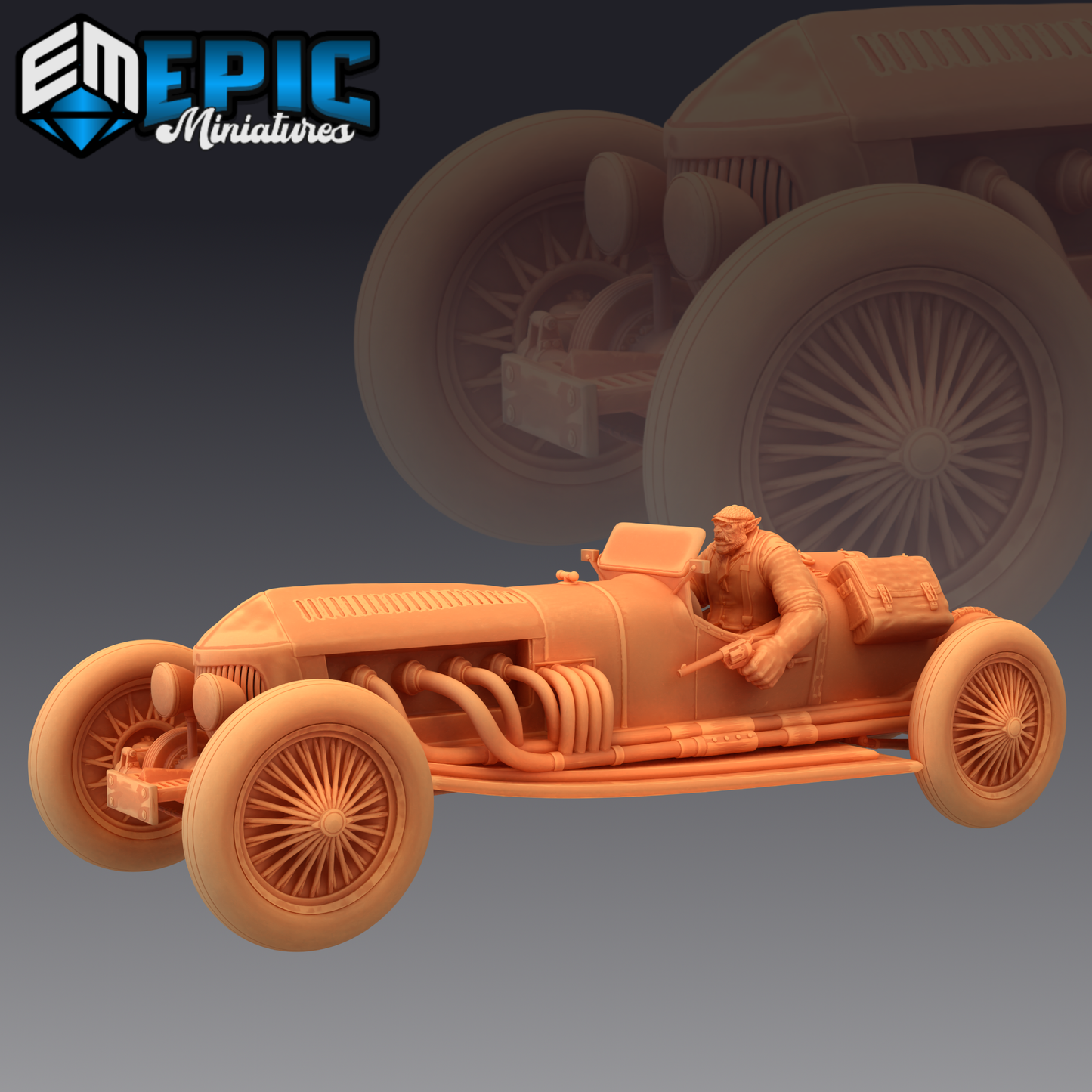 Steampunk Car w/ Orc Henchman