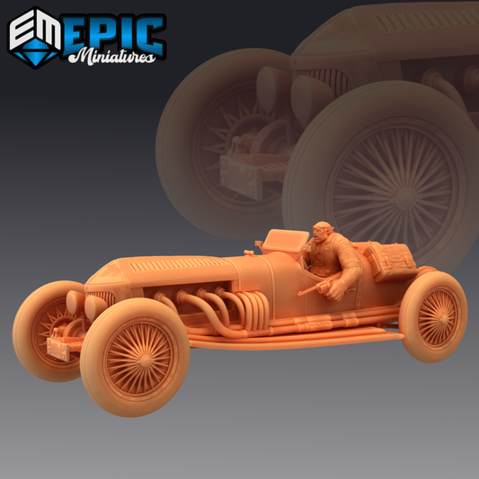 Steampunk Car w/ Orc Henchman