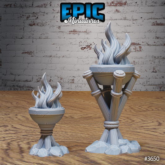 Fantasy Camp Standing Torches Pack
