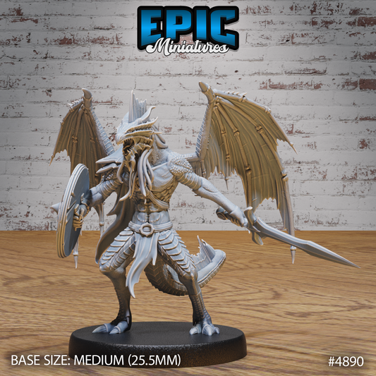 Winged Dragonborn Swordsman