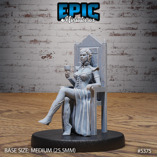 Royal Vampire Lady on Throne