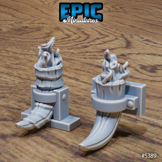 Medieval Horn Torches Pack