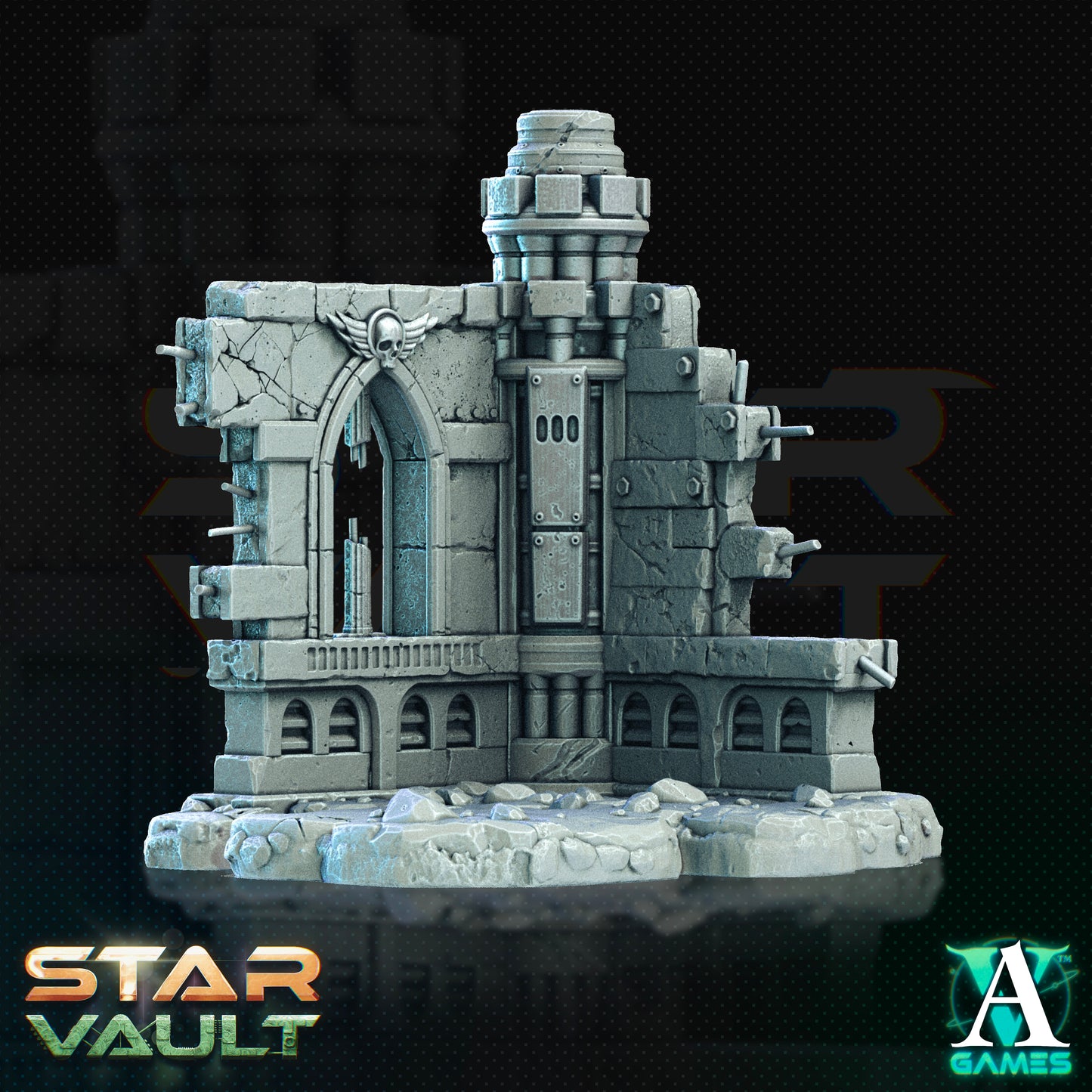 Sci-fi City Corner Wall