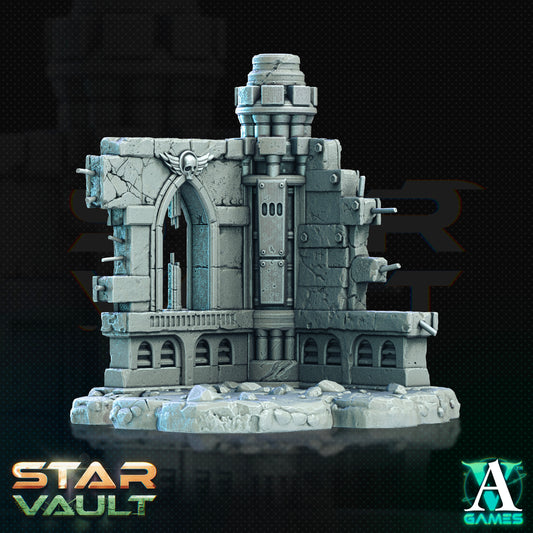 Sci-fi City Corner Wall